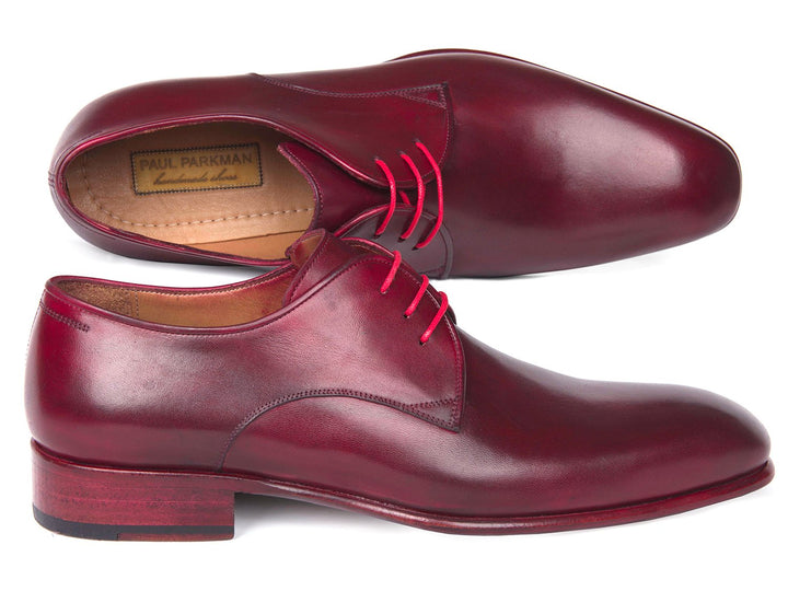 Paul Parkman Burgundy Hand Painted Derby Shoes (ID#633BRD72) Size 12-12.5 D(M) US