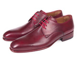 Paul Parkman Burgundy Hand Painted Derby Shoes (ID#633BRD72) Size 9.5-10 D(M) US