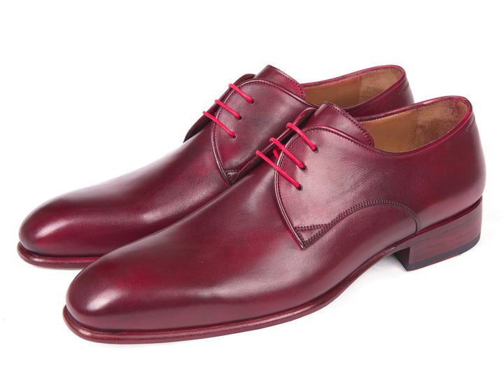 Paul Parkman Burgundy Hand Painted Derby Shoes (ID#633BRD72) Size 11.5 D(M) US