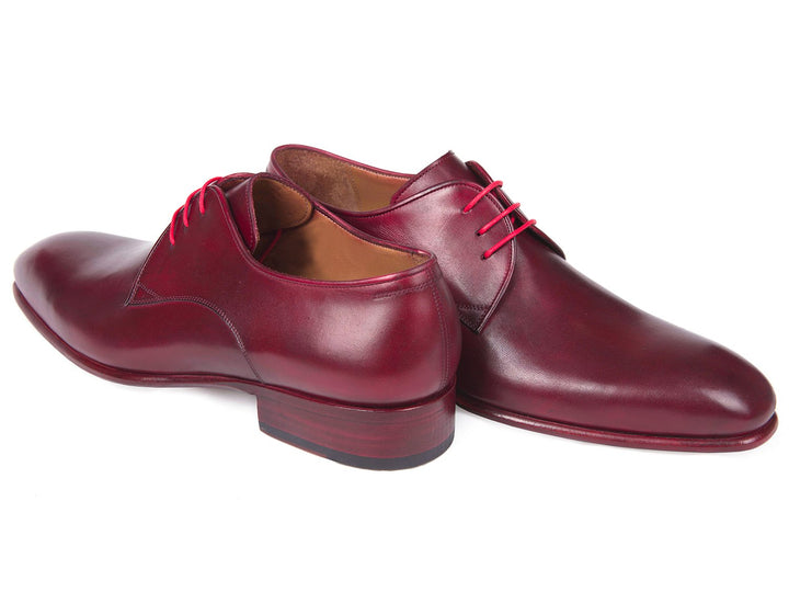 Paul Parkman Burgundy Hand Painted Derby Shoes (ID#633BRD72) Size 9-9.5 D(M) US