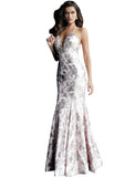 Jovani Blush Embellished Halter Neck Prom Dress