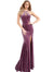 Jovani Mauve Backless High Slit Beaded Prom Dress