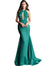 Jovani Hunter Backless Halter Neck Glitter Prom Gown Dress