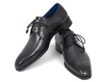 Paul Parkman Men's Black Medallion Toe Derby Shoes (ID#6584-BLK) Size 6 D(M) US