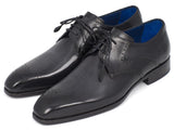Paul Parkman Men's Black Medallion Toe Derby Shoes (ID#6584-BLK) Size 6 D(M) US