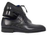 Paul Parkman Men's Black Medallion Toe Derby Shoes (ID#6584-BLK) Size 10.5-11 D(M) US