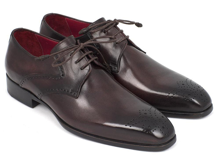 Paul Parkman Men's Brown Medallion Toe Derby Shoes (ID#6584-BRW) Size 6 D(M) US