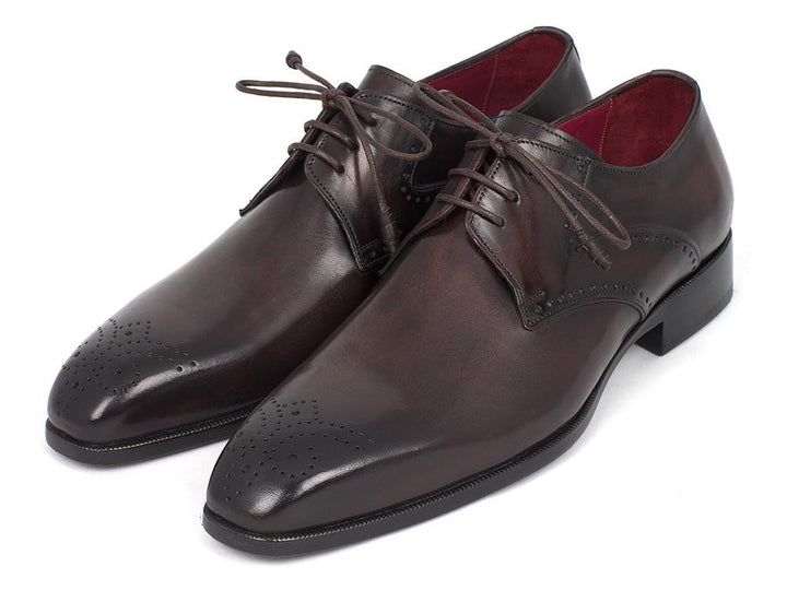 Paul Parkman Men's Brown Medallion Toe Derby Shoes (ID#6584-BRW) Size 12-12.5 D(M) US
