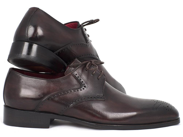 Paul Parkman Men's Brown Medallion Toe Derby Shoes (ID#6584-BRW) Size 8-8.5 D(M) US