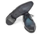 Paul Parkman Men's Navy & Blue Medallion Toe Derby Shoes (ID#6584-NAVY) Size 13 D(M) US