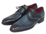 Paul Parkman Men's Navy & Blue Medallion Toe Derby Shoes (ID#6584-NAVY) Size 9.5-10 D(M) US