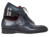 Paul Parkman Men's Navy & Blue Medallion Toe Derby Shoes (ID#6584-NAVY)