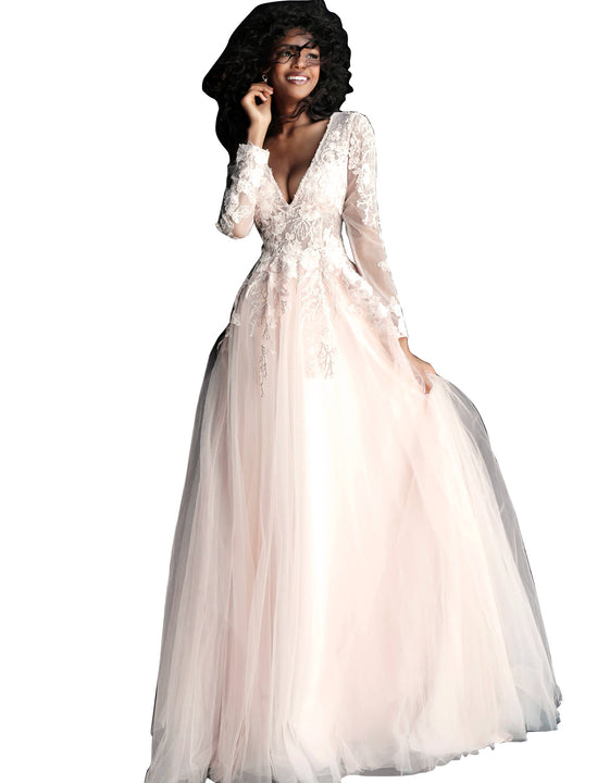 Long Sleeve Blush Gown Blush Pink Maternity Gown: Long Sleeve Photo Shoot Dress Long Sleeve Blush Gown Blush Pink Maternity Gown: Long Sleeve Photo Shoot Dress
