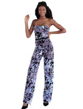 Jovani Multi Sequin Strapless Prom Jumpsuit Dress