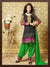Lovely Black and Green Salwar Kameez (D. No. 7002)