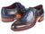 Paul Parkman Opanka Construction Blue & Bordeaux Oxfords Shoes (ID#726-BLU-BRD)