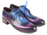 Paul Parkman Opanka Construction Blue & Purple Oxfords Shoes (ID#726-BLU-PUR) Size 7.5 D(M) US