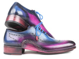 Paul Parkman Opanka Construction Blue & Purple Oxfords Shoes (ID#726-BLU-PUR) Size 12-12.5 D(M) US