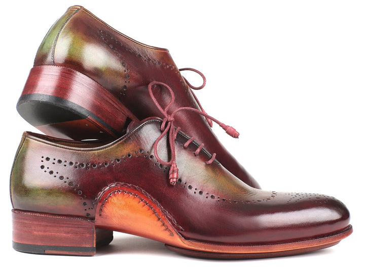 Paul Parkman Opanka Construction Green & Bordeaux Oxfords Shoes (ID#726-GRE-BOR) Size 9-9.5 D(M) US