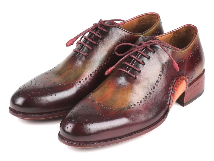 Paul Parkman Opanka Construction Green & Bordeaux Oxfords Shoes (ID#726-GRE-BOR) Size 6 D(M) US