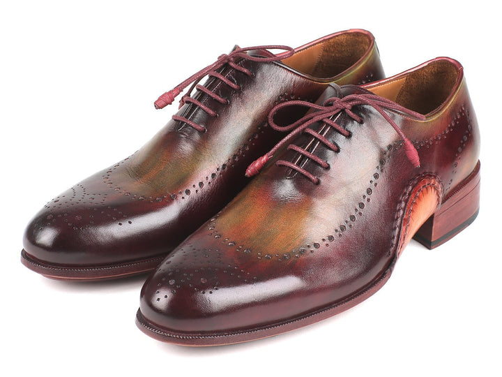 Paul Parkman Opanka Construction Green & Bordeaux Oxfords Shoes (ID#726-GRE-BOR) Size 11.5 D(M) US