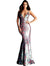 Jovani Multi Sequin V Neck Fitted Prom Dress