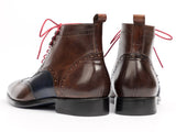 Paul Parkman Wingtip Ankle Boots Dual Tone Brown & Blue (ID#777-BRW-BLU) Size 9-9.5 D(M) US