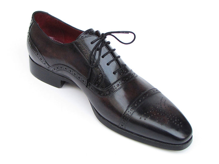 Paul Parkman Men's Captoe Oxfords Bronze & Black Shoes (Id#77U844)