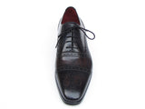 Paul Parkman Men's Captoe Oxfords Bronze & Black Shoes (Id#77U844) Size 6 D(M) US