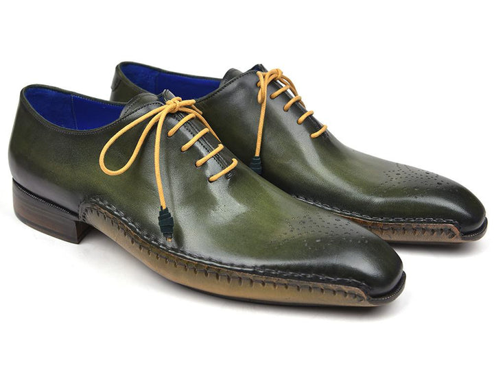 Paul Parkman Opanka Construction Oxfords Green Shoes (ID#86A5-GRN) Size 6.5-7 D(M) US