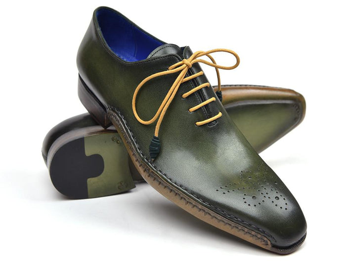 Paul Parkman Opanka Construction Oxfords Green Shoes (ID#86A5-GRN) Size 9.5-10 D(M) US