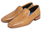 Paul Parkman Perforated Leather Loafers Beige Shoes (ID#874-BEJ)