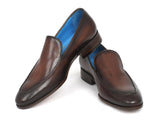 Paul Parkman Perforated Leather Loafers Brown Shoes (ID#874-BRW) Size 8-8.5 D(M) US