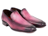 Paul Parkman Perforated Leather Loafers Purple Shoes (ID#874-PURP) Size 6.5-7 D(M) US