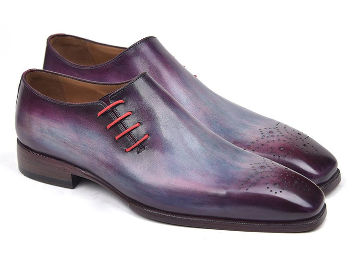 Paul Parkman Side Lace Oxfords Purple Shoes (ID#901F89) Size 8-8.5 D(M) US