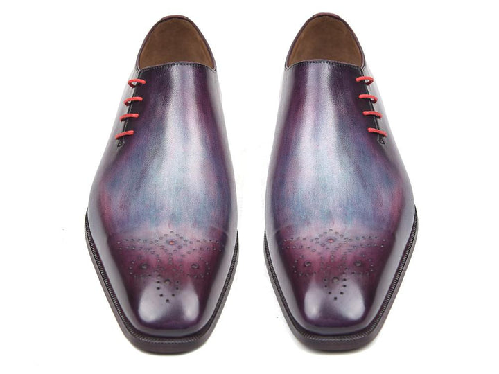 Paul Parkman Side Lace Oxfords Purple Shoes (ID#901F89)