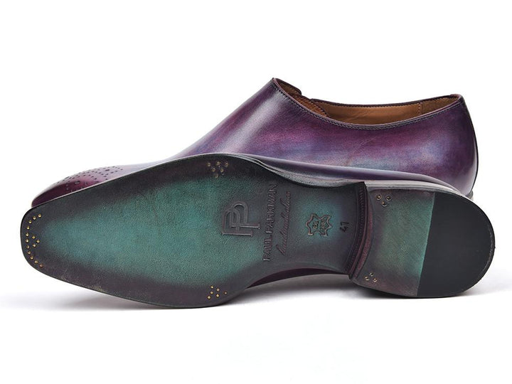 Paul Parkman Side Lace Oxfords Purple Shoes (ID#901F89) Size 10.5-11 D(M) US