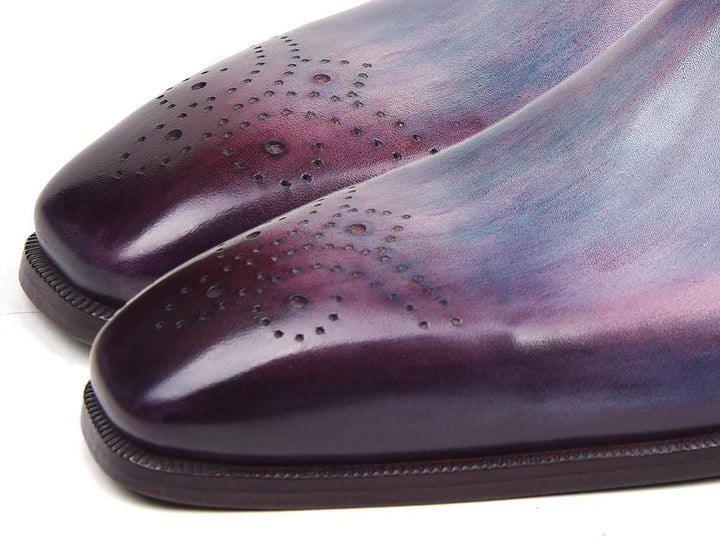 Paul Parkman Side Lace Oxfords Purple Shoes (ID#901F89)