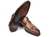 Paul Parkman Wingtip Single Monkstraps Brown & Camel Shoes (ID#98F54-BRW) Size 8-8.5 D(M) US