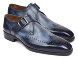 Paul Parkman Wingtip Single Monkstraps Navy Shoes (ID#98F54-NVY) Size 9.5-10 D(M) US