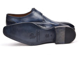 Paul Parkman Wingtip Single Monkstraps Navy Shoes (ID#98F54-NVY)