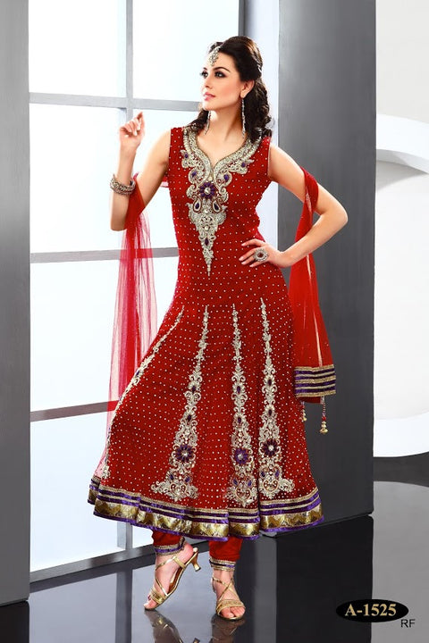 red anarkali dress for wedding Red Anarkali Dress For Women