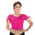 Designer Pink Non-Padded Stretchable Round Neck Short Sleeves With Dori Saree Blouse Crop Top (A-70-Pink)