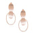Rivka Friedman Rose Gold Clad Concave Disc Cascading Dangle Earrings
