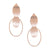 Rivka Friedman Rose Gold Clad Concave Disc Cascading Dangle Earrings
