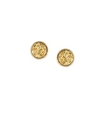 Rivka Friedman 18K Gold Clad Round Petite Gold Druzy Stud Earrings