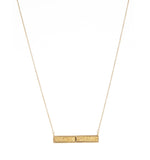 Rivka Friedman 18K Gold Clad 18" Gold Druzy Bar Necklace