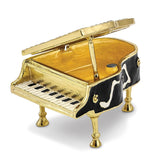 Bejeweled Baby Grand Piano Trinket Box with Charm Pendant