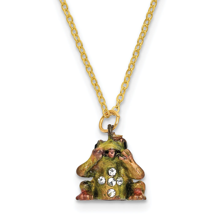 Bejeweled Oh My Frog Trinket Box with Charm Pendant