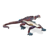 Bejeweled Gecko Trinket Box with Charm Pendant